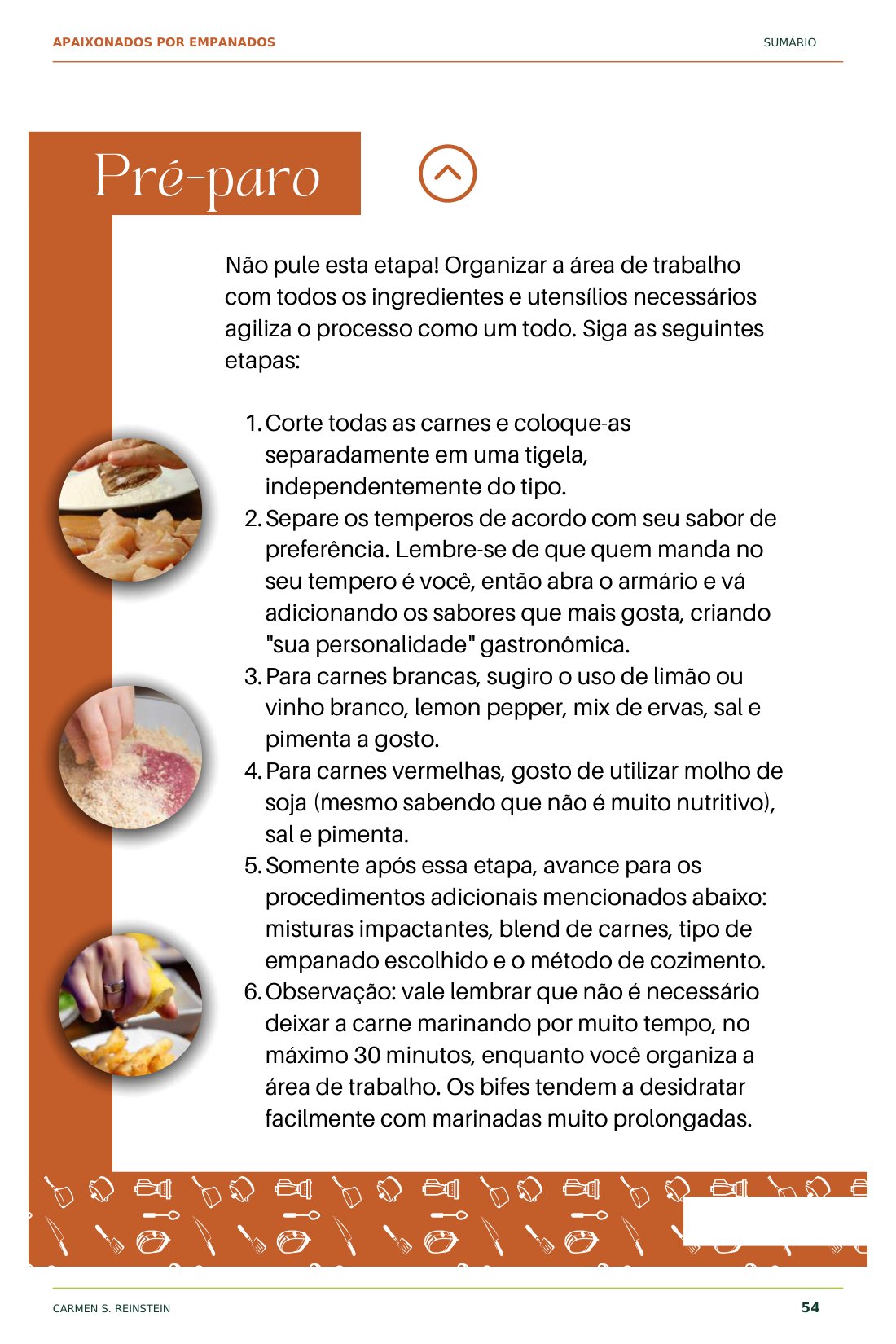 Página 4 de 10 da amostra de Apaixonados por Empanados: Pré-preparo