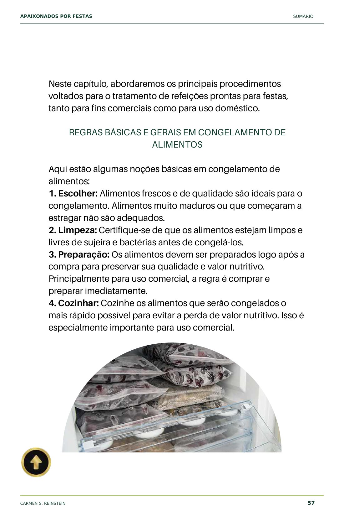 Página 5 de 10 da amostra de Apaixonados por Festas: Regras gerais de congelamento