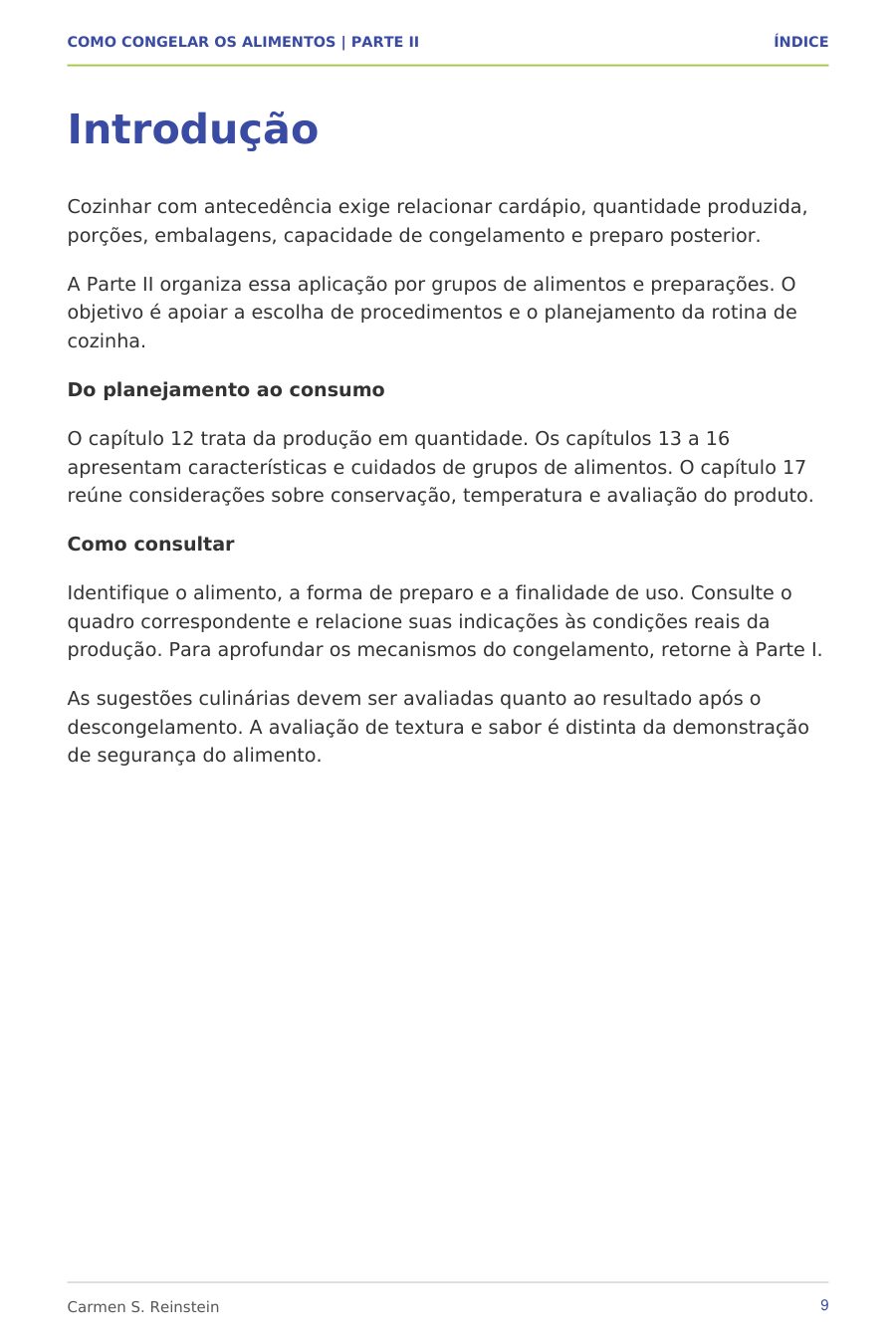 Página 4 de 10 da amostra de Como Congelar os Alimentos — Parte II: Introdução