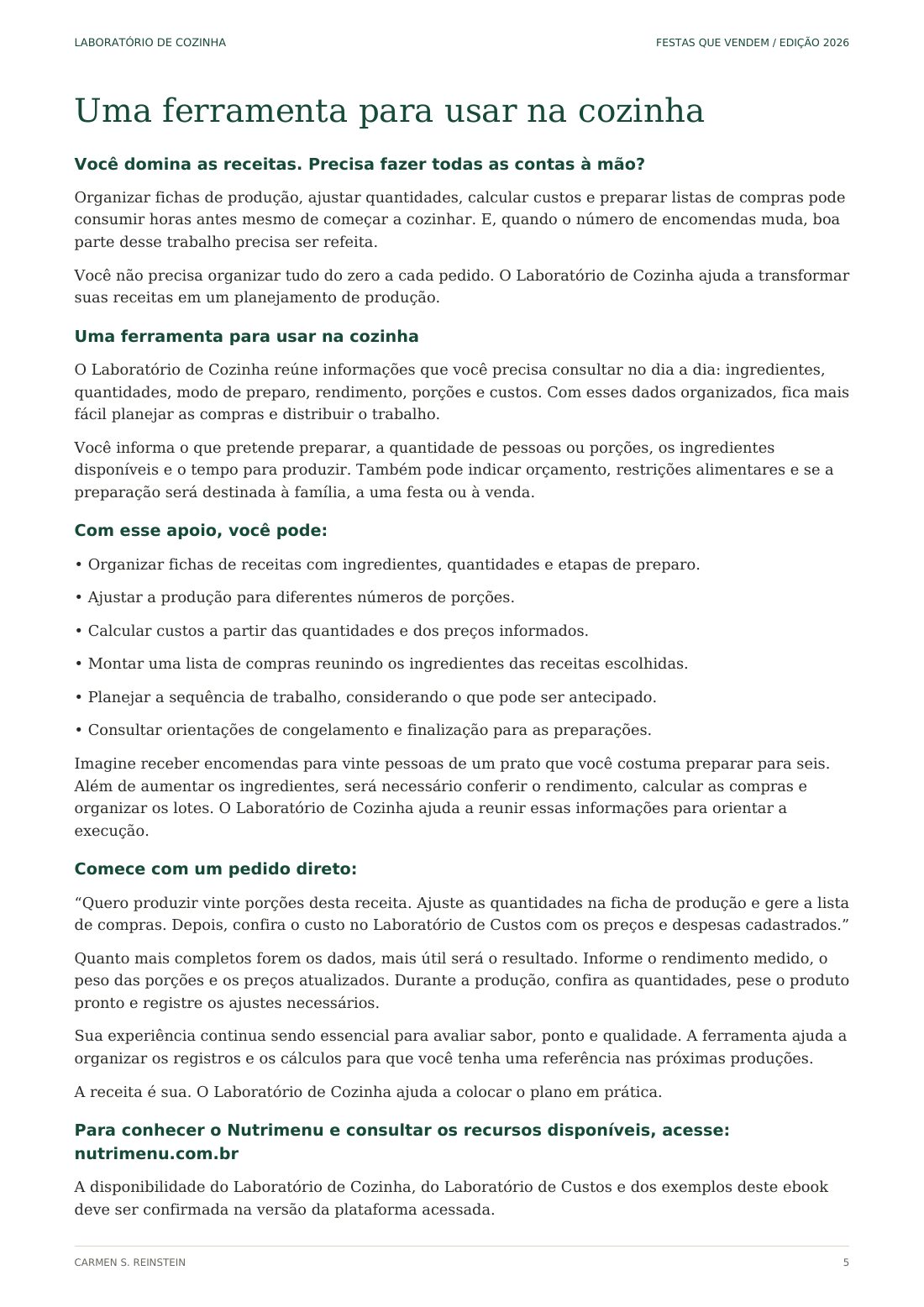 Página 5 de 10 da amostra de Festas que Vendem: Uma ferramenta para usar na cozinha