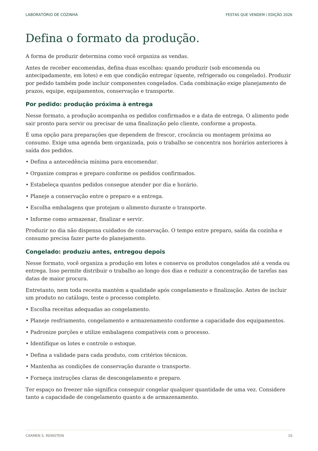Página 10 de 10 da amostra de Festas que Vendem: Defina o formato da produção